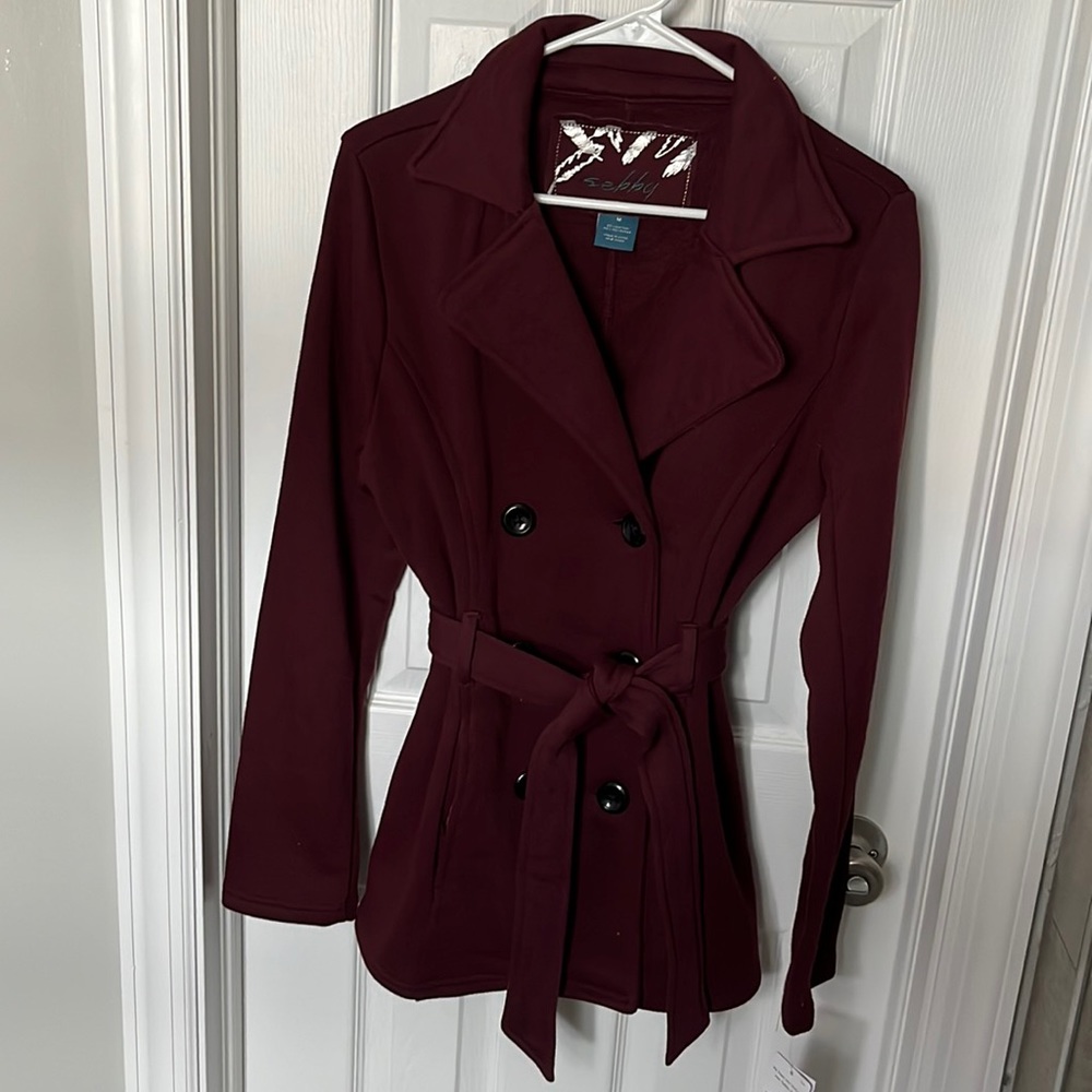 Cotton/polyester Burgundy jacket
